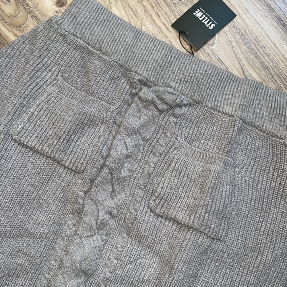 Plain High Waist Plain Sweater Skirt - Picture 9 of 10